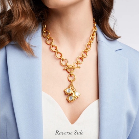 NWT Authentic luxury spring summer Julie Vos Bee Charm Statement Necklace - Picture 3 of 17